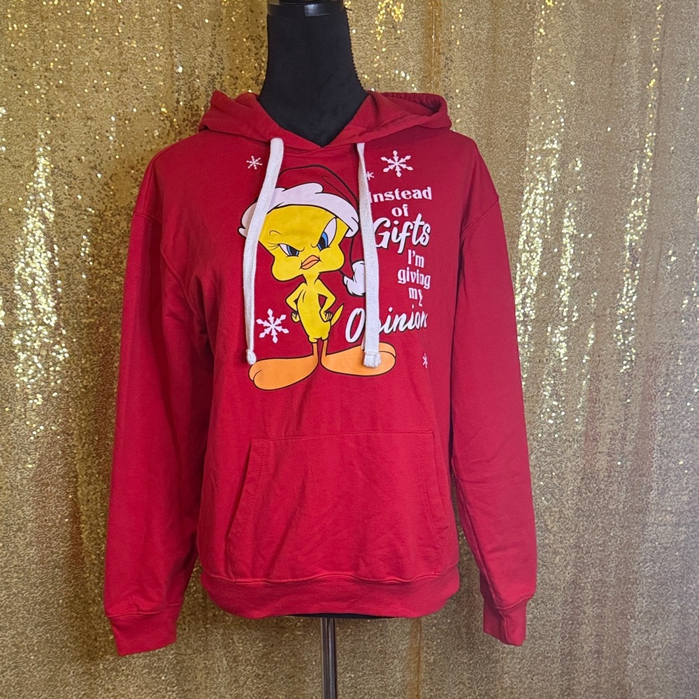 Looney tunes Tweety bird graphic hoodie Christmas